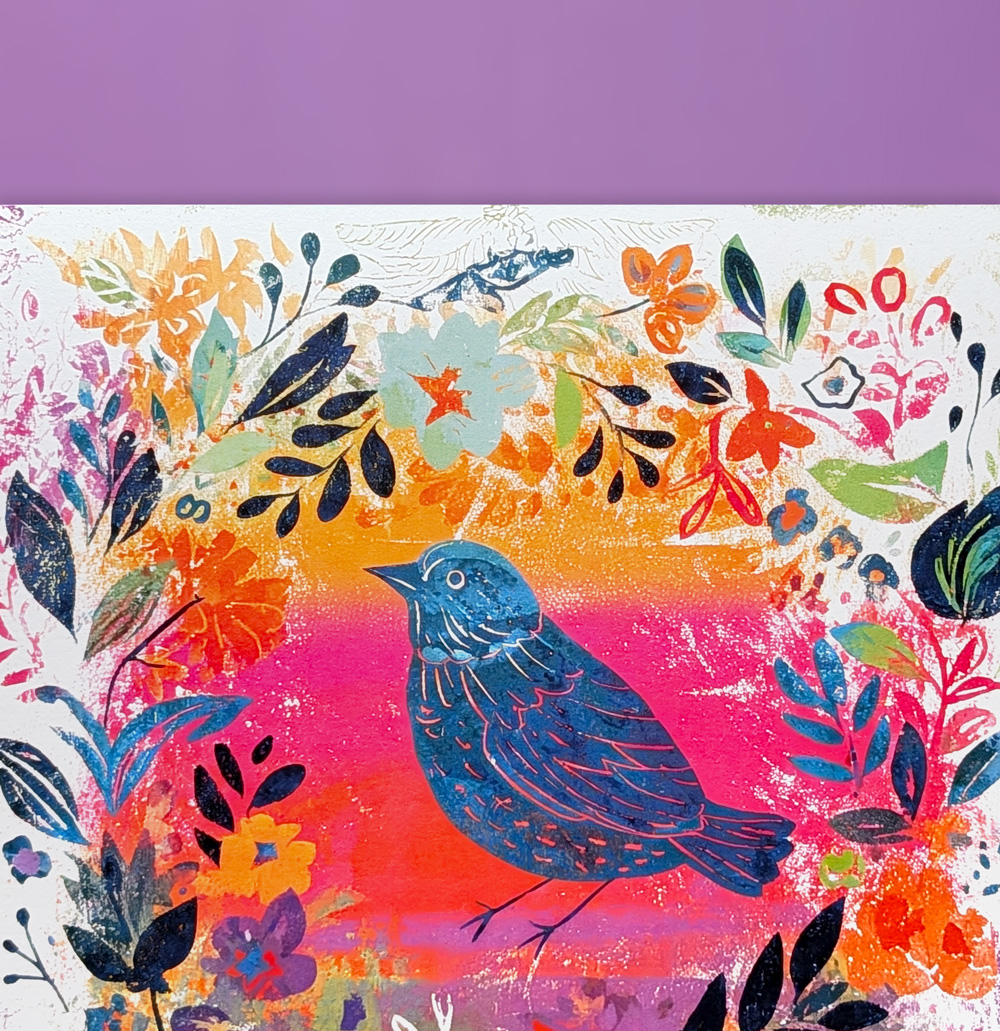 Art print on Bright 350gsm matte card stock