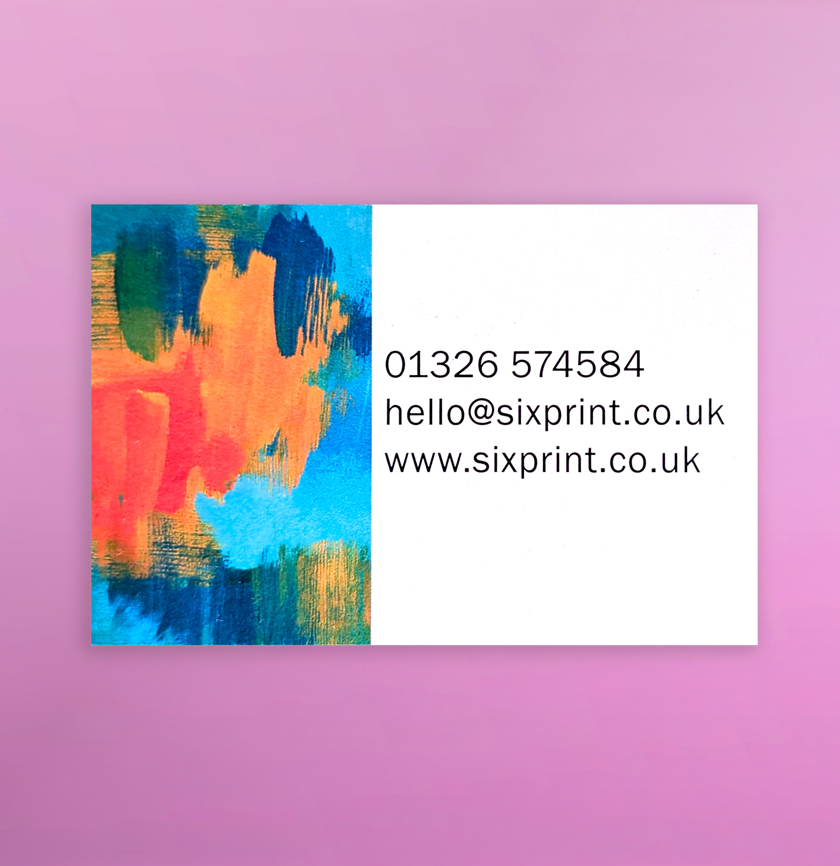 Business card on Recycled 350gsm with natural texture